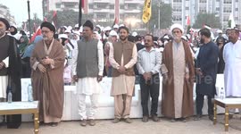 A grand gathering to express solidarity with the martyrs of Palestine in Karachi, Pakistan
