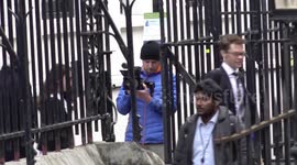 Sir James Dyson and Baroness Lawrence arrive at the Royal Court of Justice in London, UK