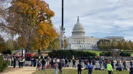 U.S. Capitol Christmas Tree Arrives After Tour In Washington DC, USA