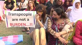 People gather for the second Sindh Moorat March in Karachi, Pakistan