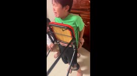 Child rescued from tiny Chair in heartwarming family moment