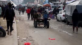 On foot, by bicycle and on donkey cart: Exodus continues from North Gaza amid hopes for truce