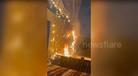 Chinese lantern crashes onto home setting roof on fire