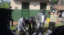 Police burn more than 56 kg of narcotic drugs in Kampala, Uganda