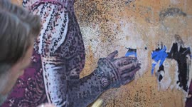 Mick Jagger crowns Damiano of Maneskin in Mural in Rome, Italy