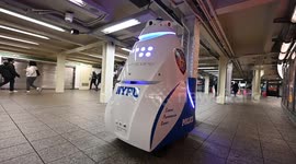 NYPD security robot patrols Times Square acting as crime deterrent