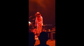 'God bless this country': Brian Jonestown Massacre frontman ends chaotic Melboure gig early after on-stage brawl