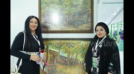 Nadia Ali Waheb talks about her art on display at Qatar International Art Festival
