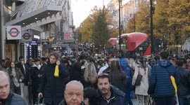 Huge crowds finally turn out in Oxford Street on Black Friday
