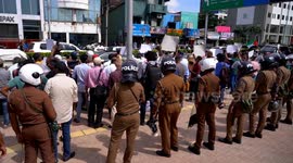 Five arrested during Pro Palestine protest near US Embassy in Colombo