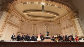China's symphony orchestra wins applause with premiere-filled performance in New York