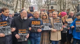 Actors Maureen Lipman and Eddie Marsan join other public figures in march against antisemitism in central London