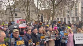 Eddie Marsan, Rachel Riley and Maureen Lipman join thousands in central London on march against antisemitism