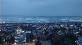 Sea after storm in Sochi, Russia