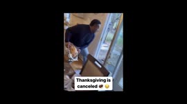Thanksgiving is Canceled here’s a video of Dad (Early Walker)  making Thanksgiving dinner all day only to be shamed by his middle child by her saying the Turkey is dry . After much laughter from the entire family .Dad flips out and decides to throw the en