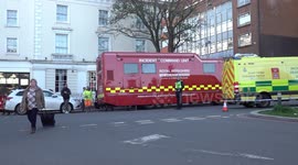 Massive fire takes over a development site in Reading, UK