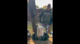 Man Accidentally Drops Smoked Fried Turkey Back Into Hot Oil