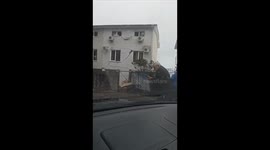Three-story building collapses in Sochi as Black Sea cities battle fierce storm