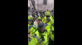 Tommy Robinson arrested at London antisemitism march that organisers asked him not to attend