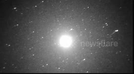 Night vision filming of the ISS passing through Cygnus