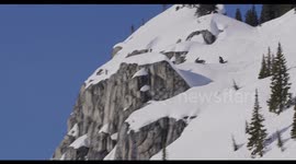 Matechuk Snowbike Base Jump