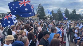'Bring me home now' installation installed in Sydney representing hostages taken by Hamas