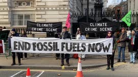 Climate activists brand Downing St a “climate crime scene” as COP28 begins