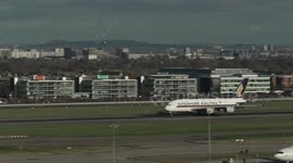 Stock footage of planes at Heathrow, London, UK