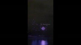 Dron show in Tarragona for Christmas on 2023. Fisrt year with this kind of event