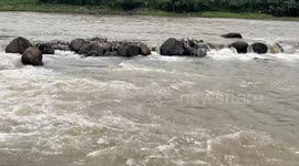 Dirty River in Parung Ciseeng, West Java, Indonesia
