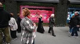 Macy's Winter Holiday Windows in New York, NY, USA