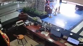 Out-of-control BMW crashes into front of restaurant
