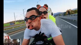Bikers Experience High Speed Without Helmets