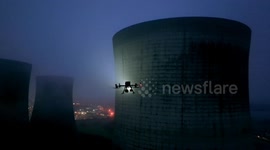 Demolition Of NW England Cooling Towers in Warrington, UK