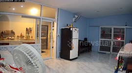 Couple rushes to put out kitchen fire in their home