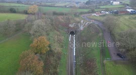 Severe rain has caused landslip on rail line and major road closures which will see motorists and trains delayed until next week