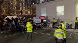 Bereaved families stage protest outside Covid Inquiry as Boris Johnson gives evidence