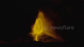 Massive eruption lights up night sky: Mount Etna's spectacular show