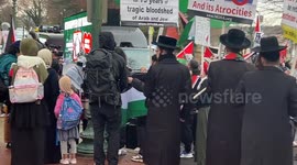 Pro-Palestine Protest at the Embassy of Israel in Washington, USA