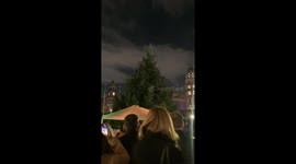 Parliament Christmas tree light turn on goes wrong as only half the lights turn on