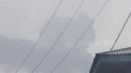 Residents' vegetable gardens covered in volcanic ash from Mount Marapi