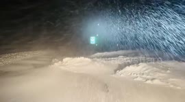 Severe Snowstorm on Mount Rose Highway in Washoe County, USA