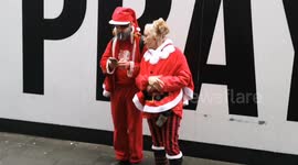 The annual Santacon returns to London as Santa's take over the streets of London