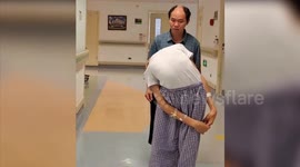Woman with 180-degree spine fold can stand straight again after life-changing surgery