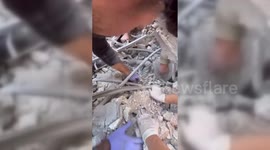 Two Children Rescued from Under The Rubble in Gaza