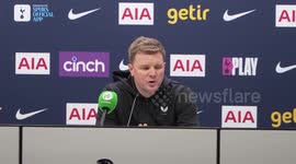 Eddie Howe reflects on Newcastle's 4-1 loss against Tottenham in London, UK