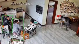 Egg on improvised stove explodes giving frightened family the chills