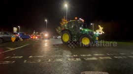 Welshpool illuminated tractor run, watch these amazing scenes for charity.