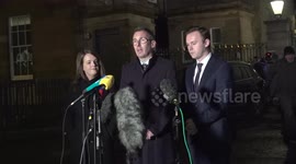 MLA Andrew Muir speaks to media following talks with NI Secretary