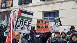 Palestine supporters protest Israeli fundraising event at Royal Society of Arts in London